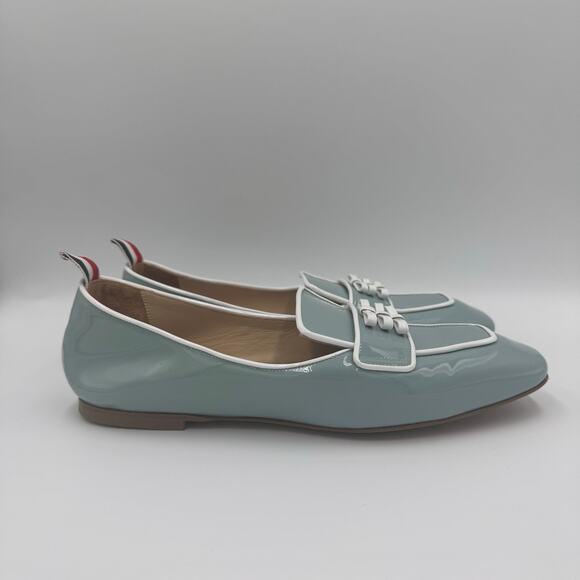 NWOT Thom Browne Patent Leather Loafers in Duck Egg Blue - Size 38 (US8)